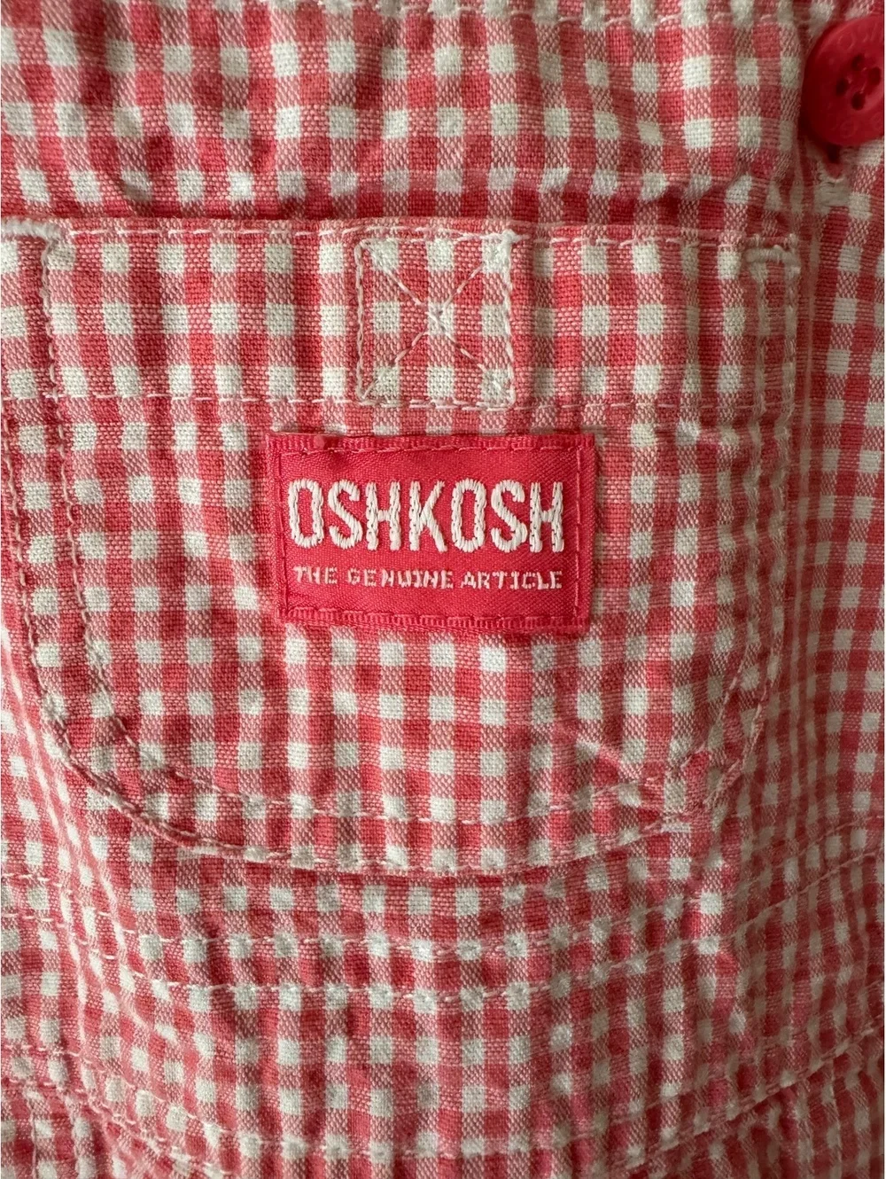 VTG Oshkosh Pink Gingham Shortalls
